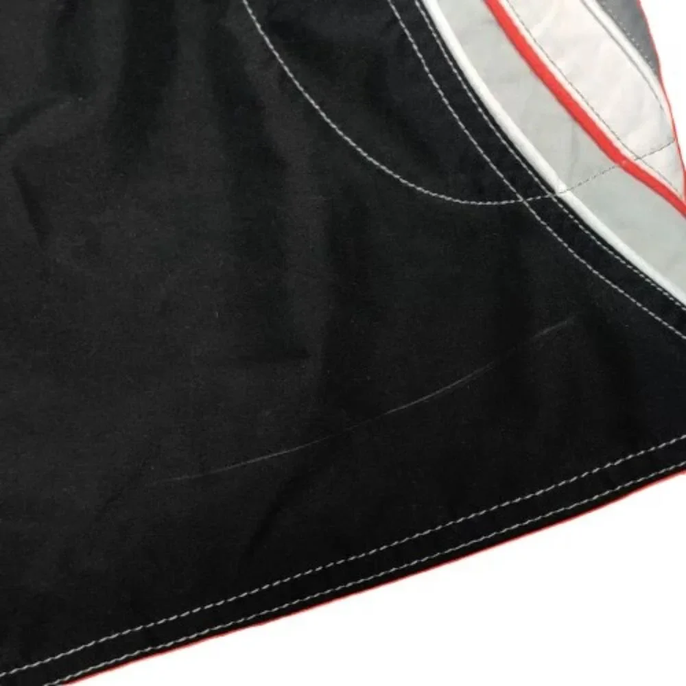 Hurley Mens Board Shorts Black Gray Red Stripe Swim Trunks Size 40 Surf Swimwear